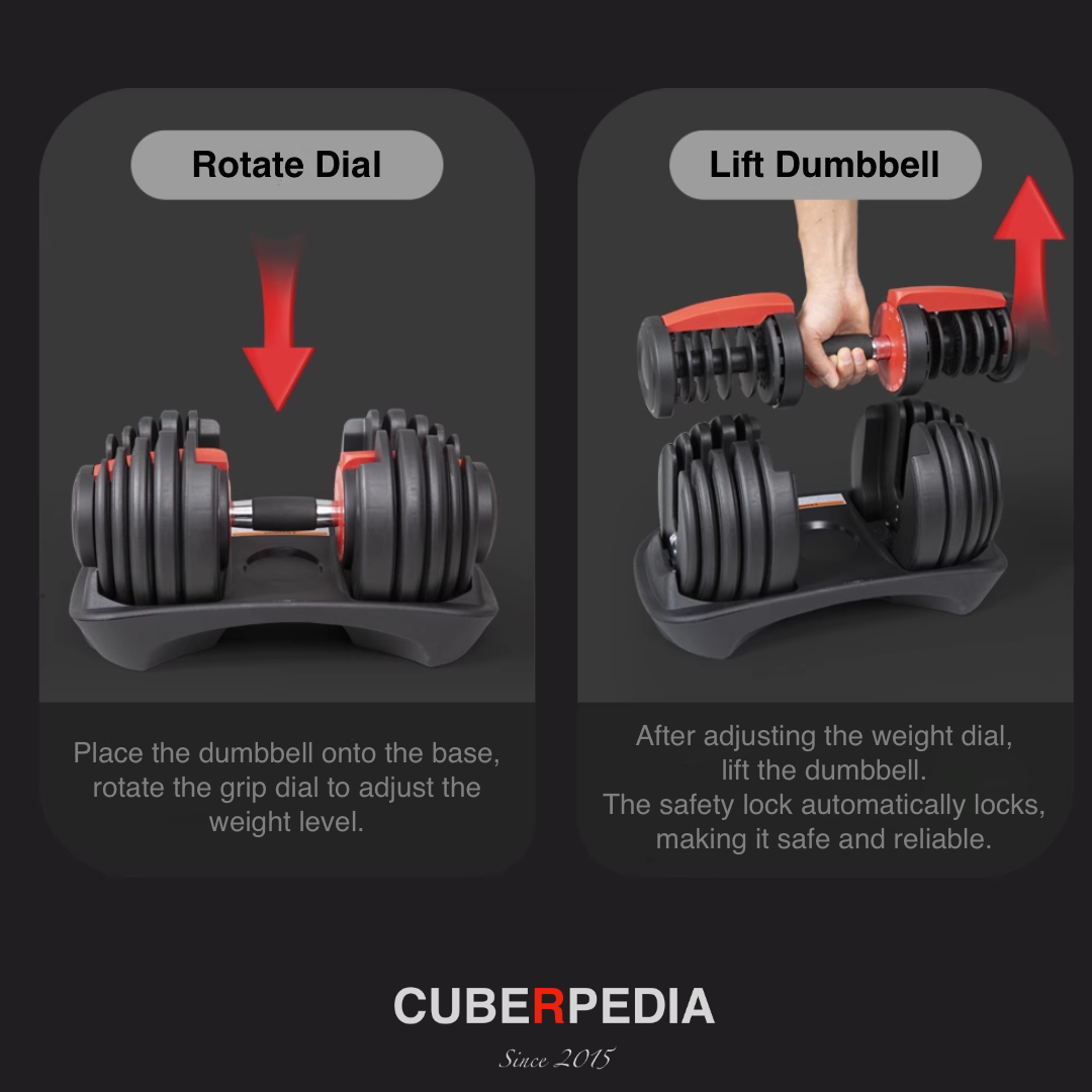 TITAN Adjustable V2 Dumbbell 24kg - 1 Pair