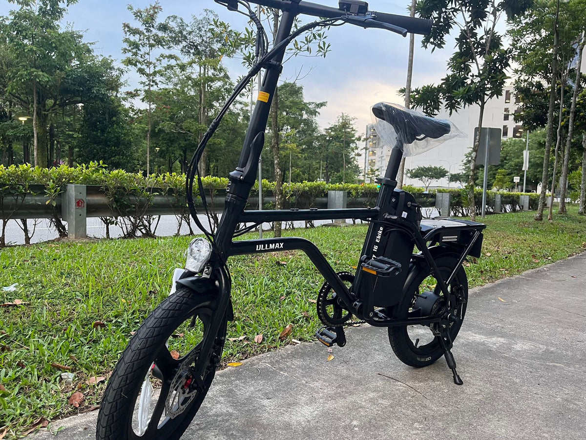 ULLMAX 16" EBIKE - Black (No Battery & kickstand)