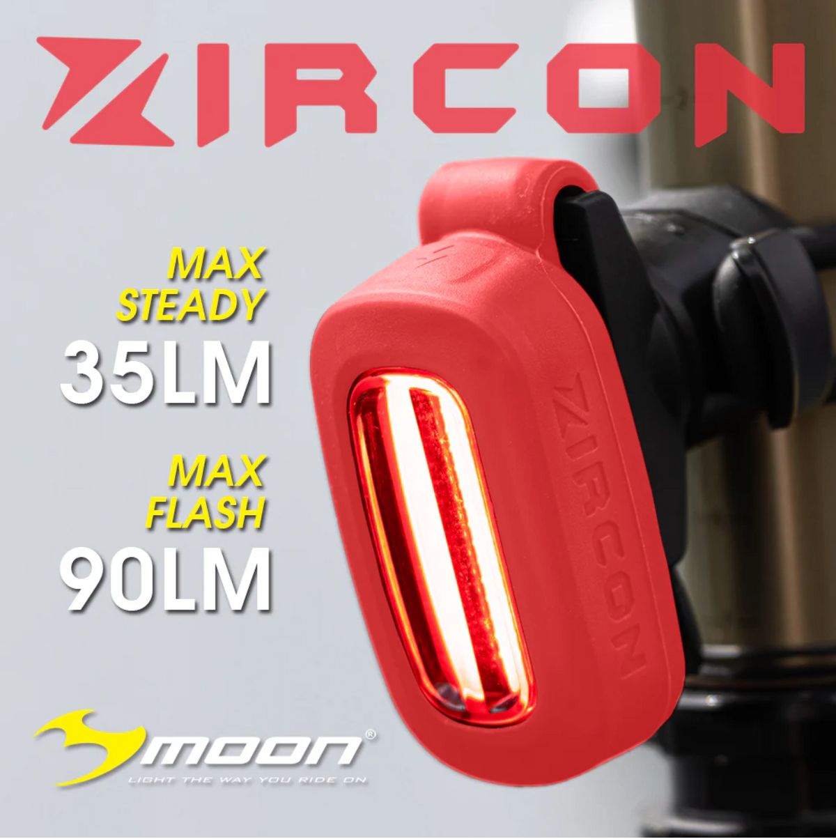 Moon ZIRCON Bicycle Running Sports Versatile Lights - Red