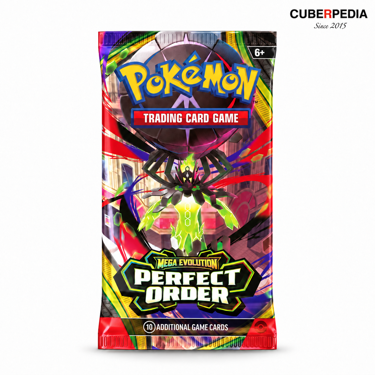 English Pokémon TCG Mega Evolution—Perfect Order loose foil booster pack, representative artwork