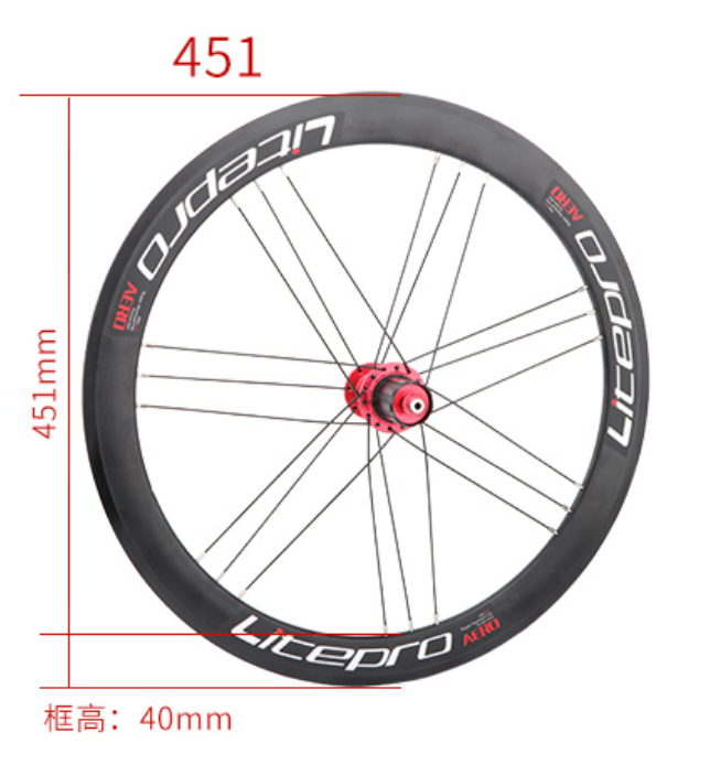 LitePro AERO Loud Hub WheelSet - 100/135 451 disc brake