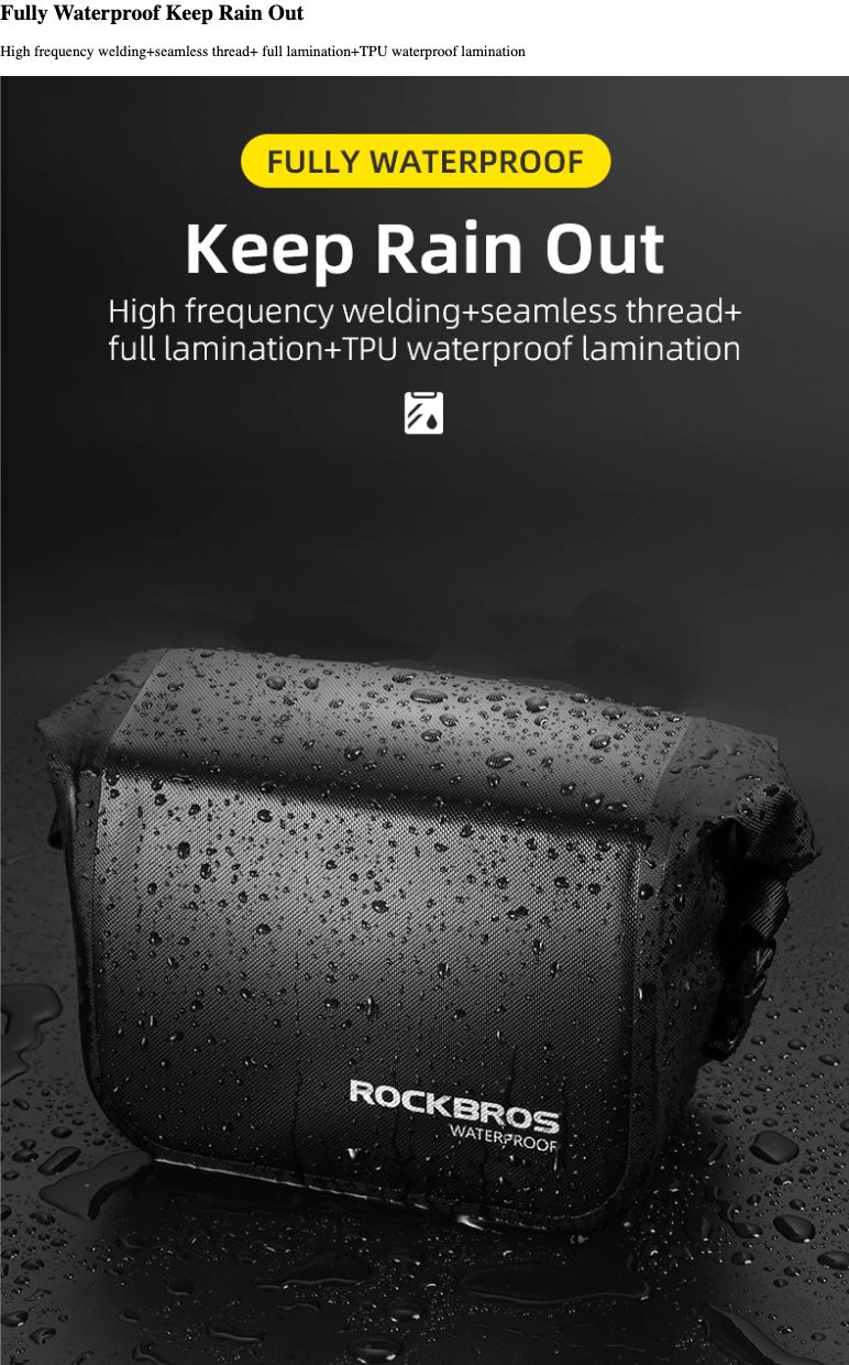ROCKBROS Front Multipurpose Bag