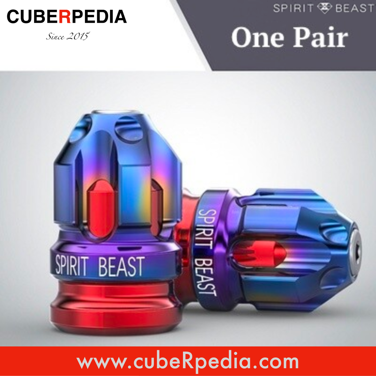 Spirit Beast Air Valve Nozzle Cap - L3 Burnt Blue & Red