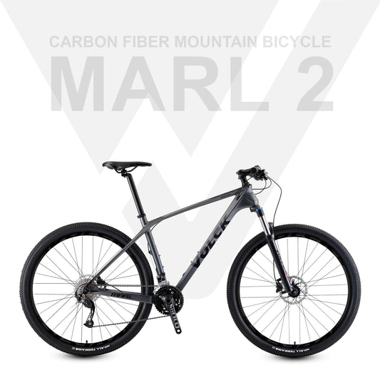 VOLCK Marl 2 Carbon Fiber Mountain Bike (27.5" x 17") - Black/Gray