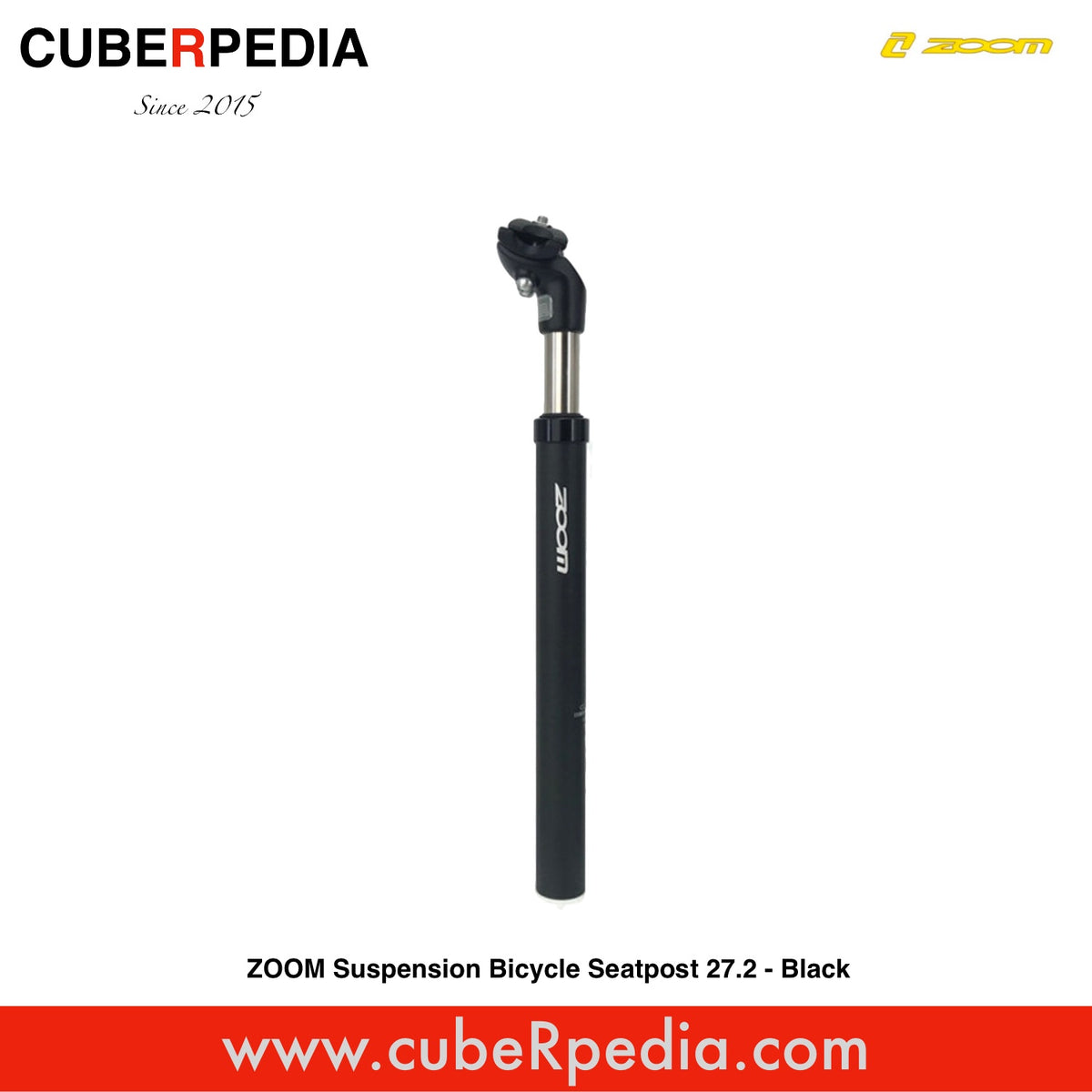 ZOOM Suspension Bicycle Seatpost 27.2 - Black
