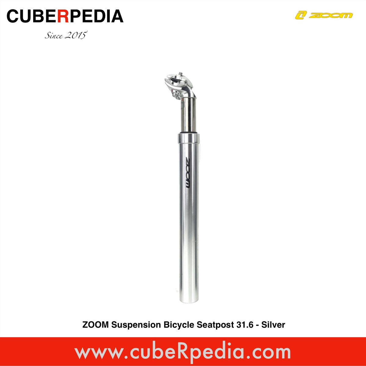 ZOOM Suspension Bicycle Seatpost 31.6 - Silver