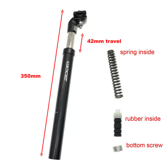 ZOOM Suspension Bicycle Seatpost 31.6 - Black