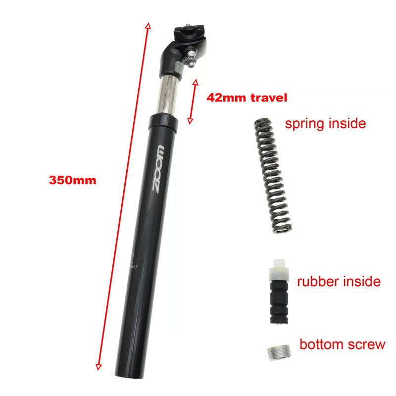 ZOOM Suspension Bicycle Seatpost 31.6 - Red
