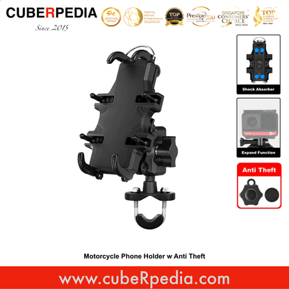 Motorcycle Phone Holder w Anti Theft [Set C]