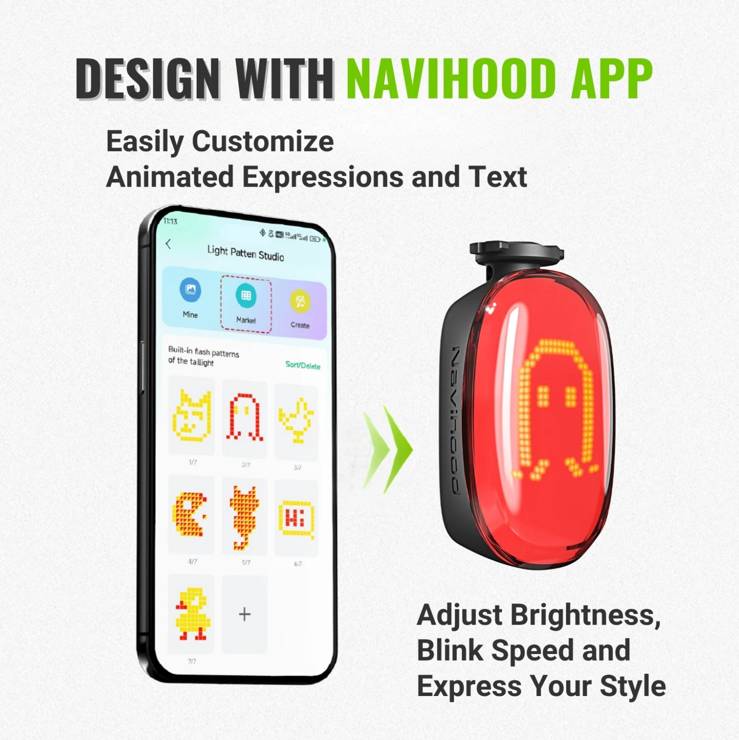 Navihood B1 Smart Expression Taillight with APP Control