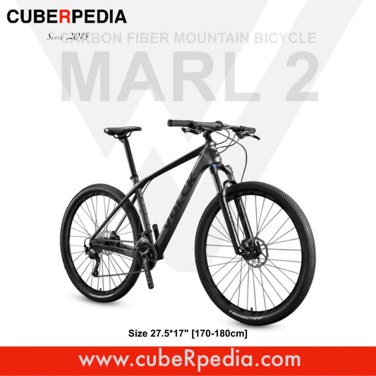 VOLCK Marl 2 Carbon Fiber Mountain Bike (27.5" x 17") - Black/Gray