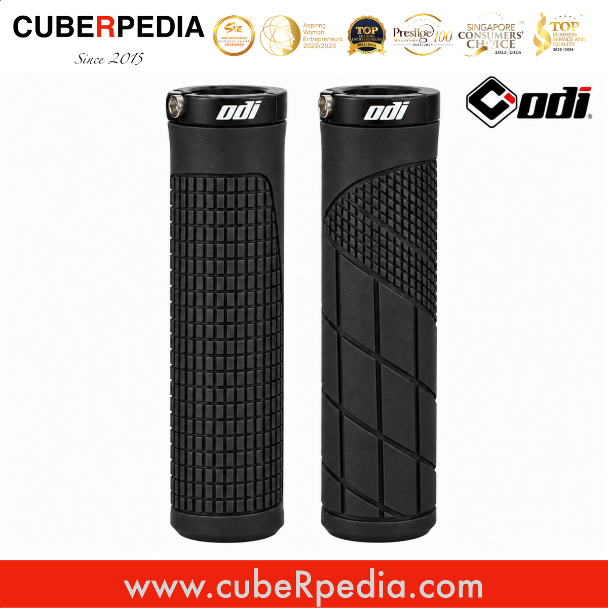 ODI OG-10 lock-on grip in Black, one pair