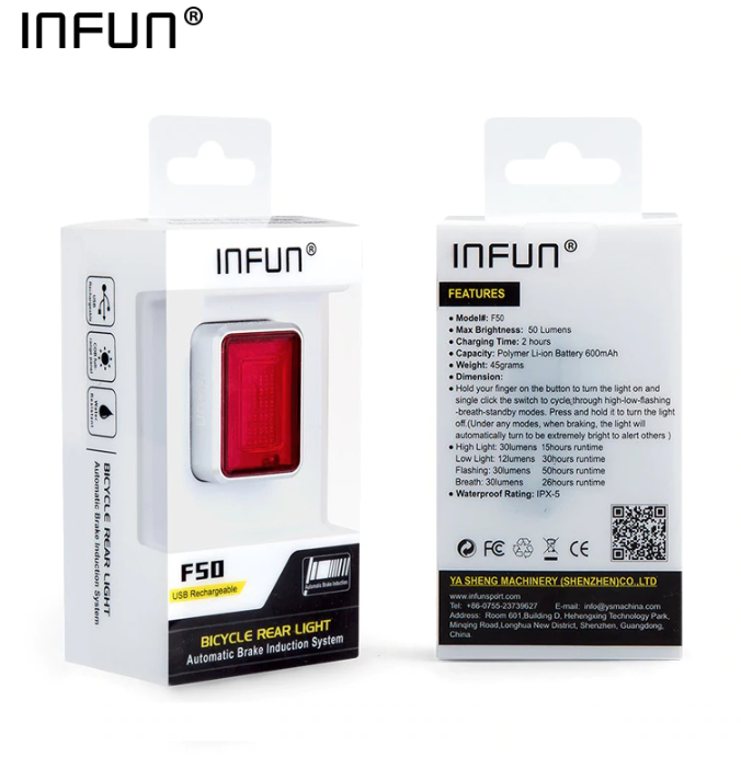 Infun F50 Rear Light - Red