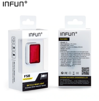 Infun F50 Rear Light - Blue