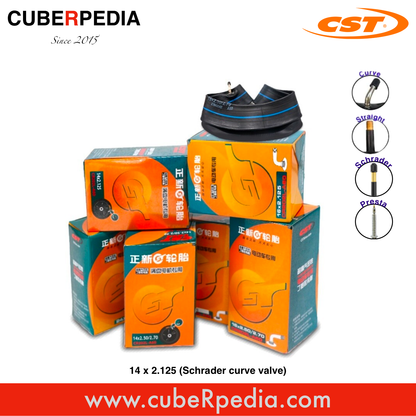 CST Inner Tube 14 x 2.125 (Schrader curve valve)