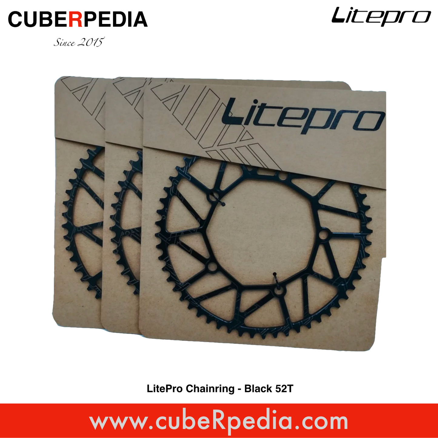 LitePro Chainring - Black 52T