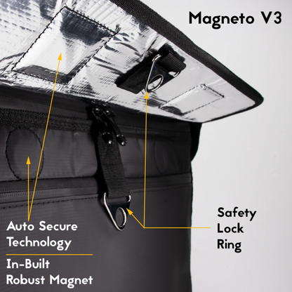 MFC 62L MAGNETO V3 Series Magnetic and Zip with Lock Ring Sling Food Delivery Thermal Bag