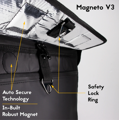 MFC 48L MAGNETO V3 Series Magnetic and Zip with Lock Ring Sling Food Delivery Thermal Bag