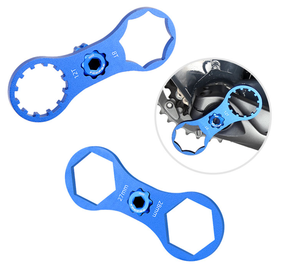 Toopre MTB suspension fork cap wrench - 8T/12T