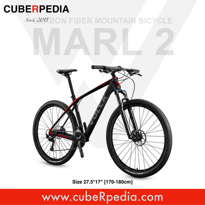VOLCK Marl 2 Carbon Fiber Mountain Bike (27.5" x 17") - Black/Red