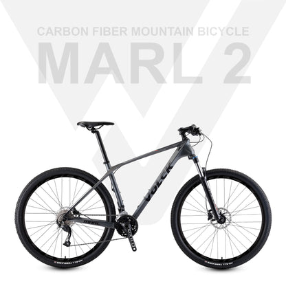 VOLCK Marl 2 Carbon Fiber Mountain Bike (27.5" x 17") - Black/Gray