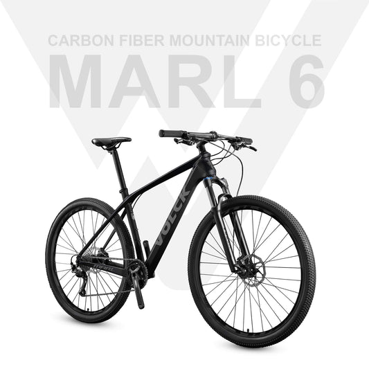VOLCK Marl 6 Carbon Fiber Mountain Bike (29" x 17") - Black/Grey